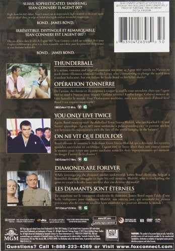 Sean Connery 007 Collection: Volume 2 (Thunderball / You Only Live Twice / Diamonds Are Forever) - DVD (Used)
