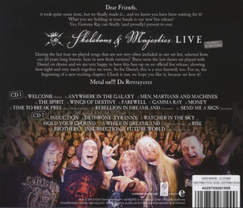 Gamma Ray / Live - Skeletons & Majesties - CD
