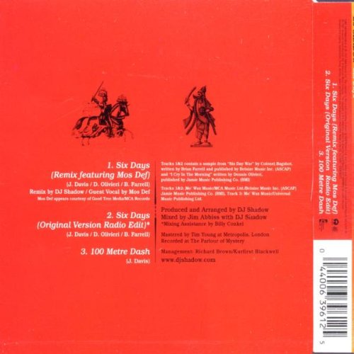Six Days (2 Mixes) (3 Tracks)