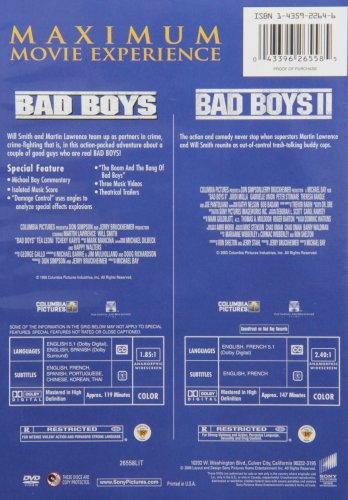 Bad Boys + Bad Boys II (Double Feature) - DVD (Used)