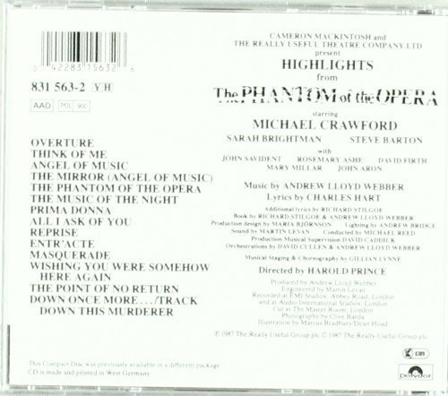 Soundtrack / Highlights From The Phantom Of The Opera - CD (Used)