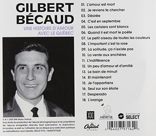 Gilbert Becaud / Une Histoire D'Amour Avec le Québec - CD (Used)