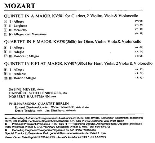 Quintett für Klarinette und Streichquartett a-Dur KV 581