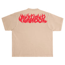 Color Bars X Playboy 'Flames 2.0 Boxy Fit' Tee - Burro