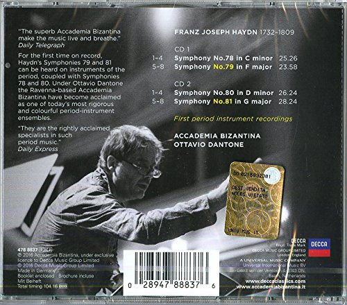 Hadyn: Symphonies 78, 79, 80 & 81