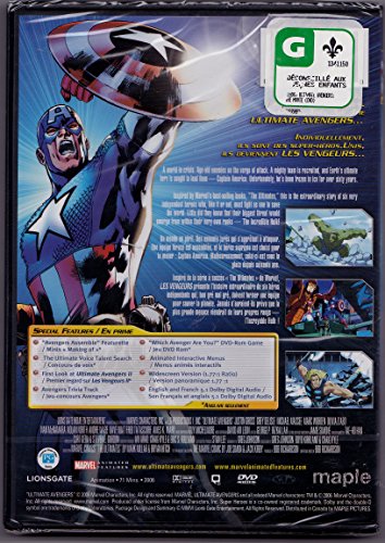 Les Vengeurs : Le Film - Ultimate Avengers: The Movie (Anglais/Français) 2006 (Écran large) Régie au Québec (Jaquette bilingue)