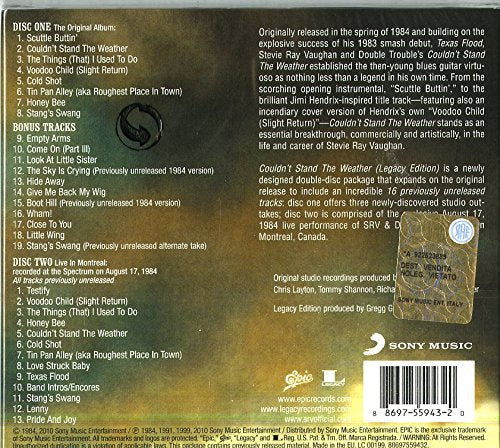 Stevie Ray Vaughan & Double Trouble / Couldn't Stand The Weather (Legacy Edition) - CD (Used)