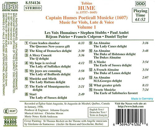 Captain Humes Poeticall Musicke Volume 1