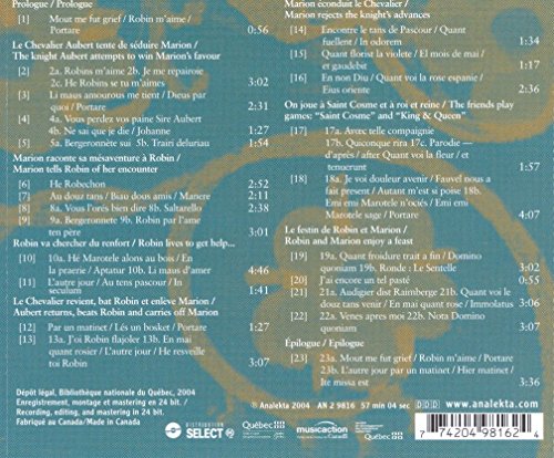 World Of Robin & Marion Songs & Motets From The Time Of Adam De La Halle (1240-1287)