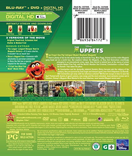 Muppets: Most Wanted (The Unnecessarily Extended Edition) - Blu-Ray/DVD (Used)