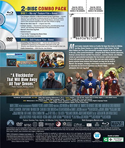 Marvel's The Avengers - Blu-Ray/DVD (Used)