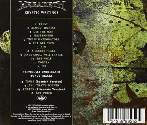 Megadeth / Cryptic Writings - CD (Used)
