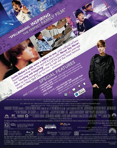 Justin Bieber: Never Say Never - Blu-Ray/DVD