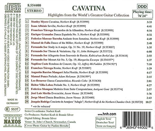 Cavatina: Highlights From The World's Greatest Guitar Collection