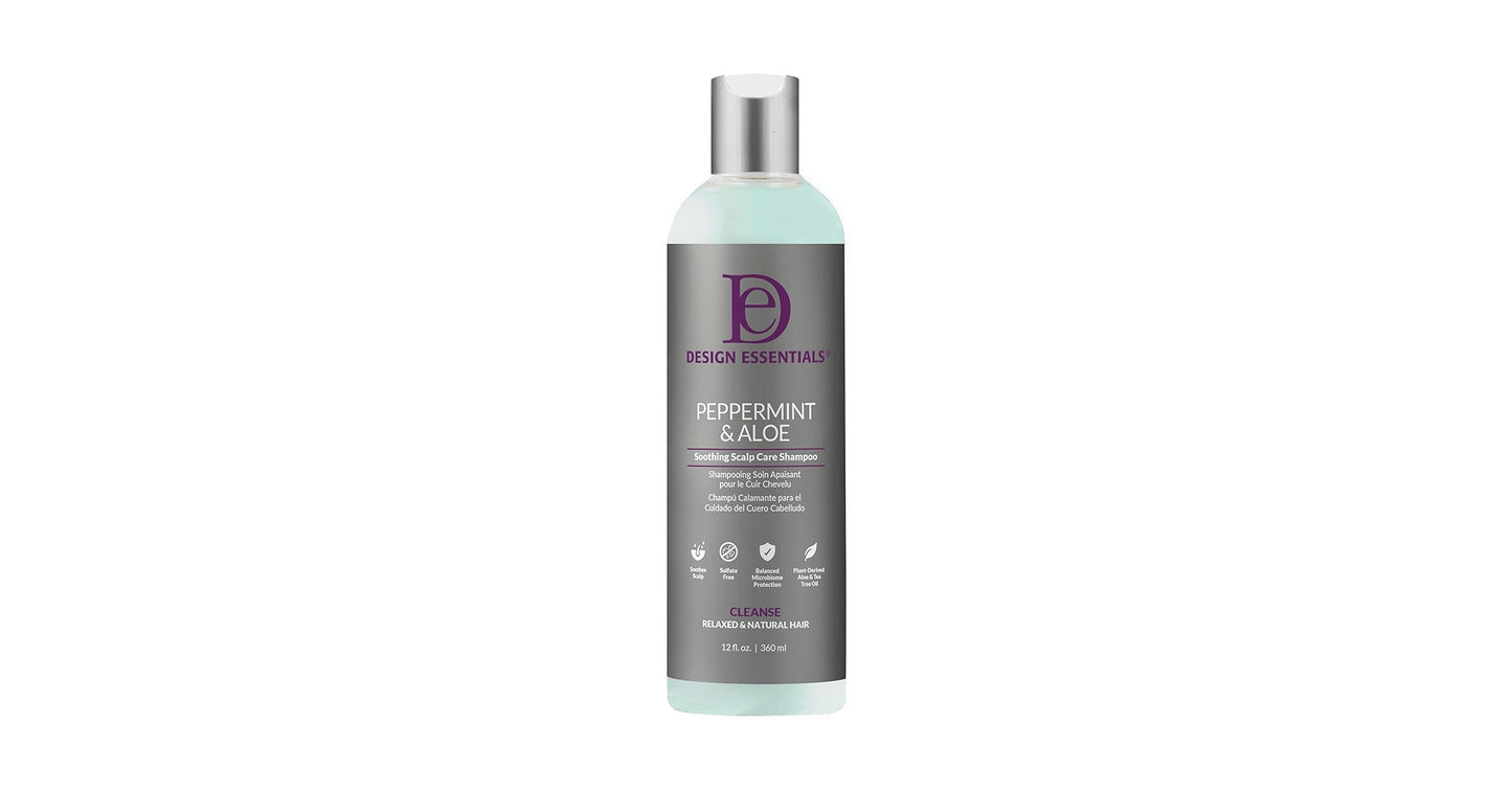 SHAMPOOING APAISANT POUR LE CUIR CHEVELU À LA MENTHE POIVRÉE ET À L'ALOE VERA DESIGN ESSENTIALS