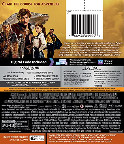 Solo: A Star Wars Story - 4K/Blu-Ray