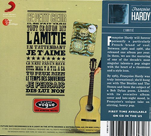 Françoise Hardy / L'amitié - CD