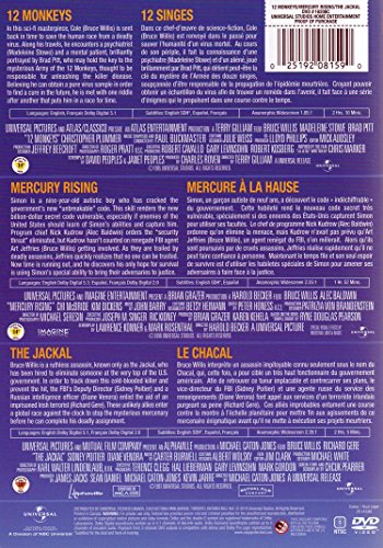 Bruce Willis Triple Feature (12 Monkeys / Mercury Rising / The Jackal) - DVD