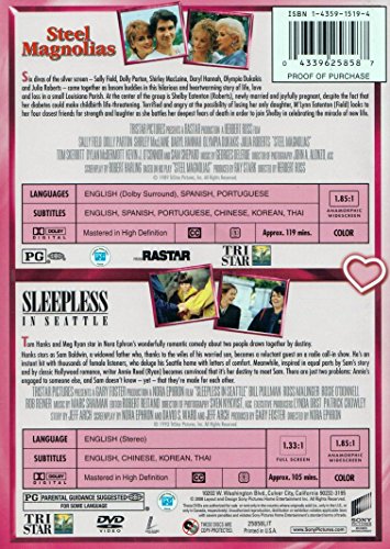 Mothers Day Release ** Steel Magnolias / Sleepless in Seattle ** Dvd 2 Pack