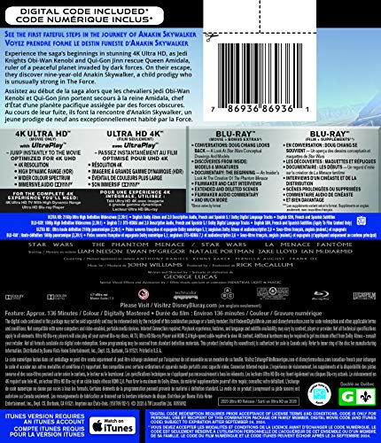 Star Wars / The Phantom Menace - 4K/Blu-Ray
