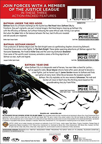 DCU Batman Triple Feature (Batman Gotham Knight/Batman Under the Red Hood/Batman Year One) - DVD