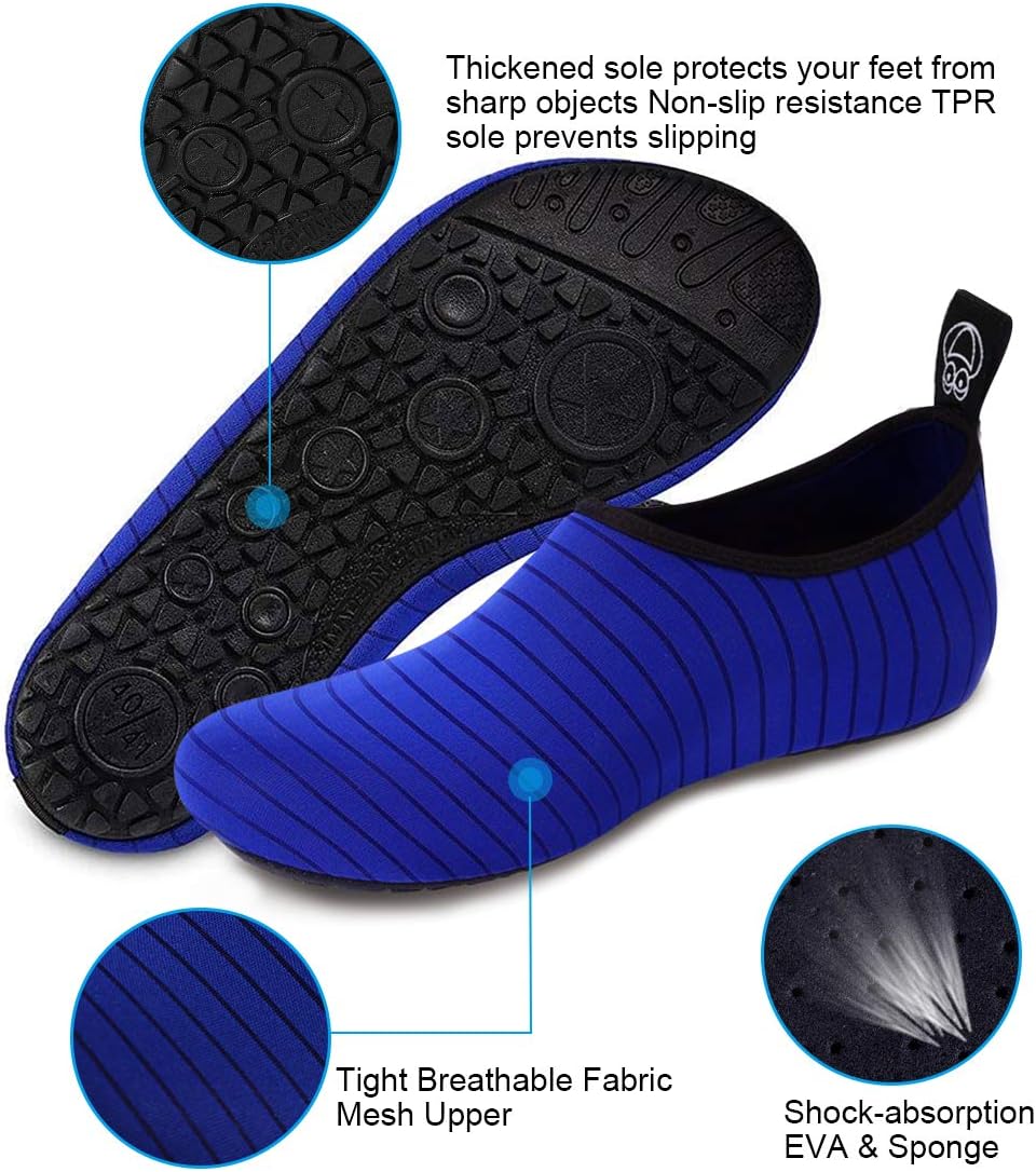 semai Quick-Dry Water Shoes – Non-Slip Aqua Socks for Beach, Swimming & Yoga, Men Women Kids