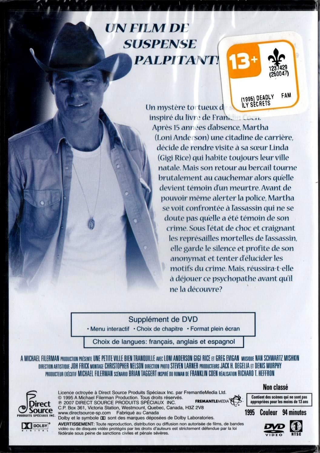 Une Petite Ville bien Tranquille (English/French) 1995 (Full Screen) Régie au Québec (Cover French)