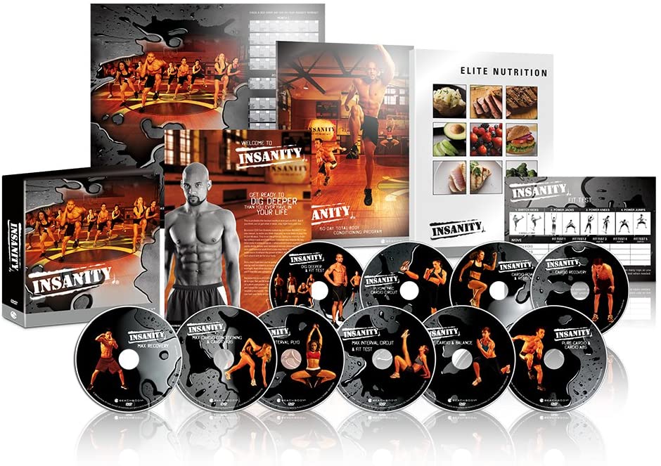 beachbody Insanity : 60 jours Programme Total Body de DVD d'entraînement - 10DVD Used