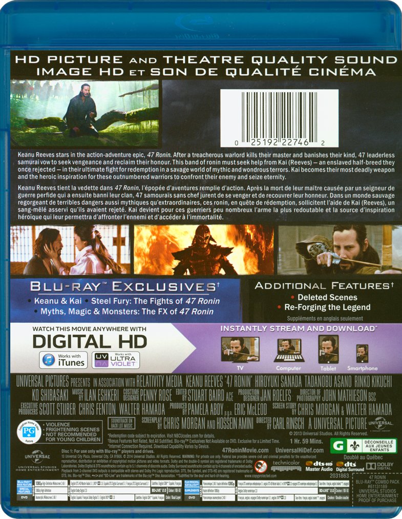 47 Ronin - Blu-Ray/DVD (Used)
