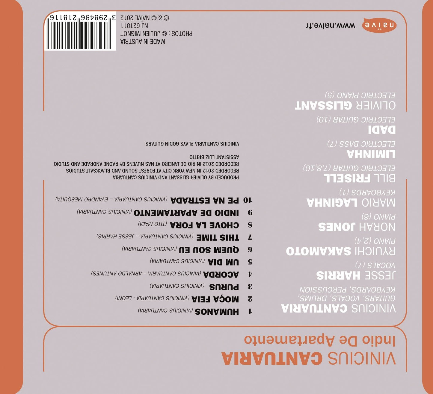 Vinicius Cantuaria / Indio De Apartamento - CD
