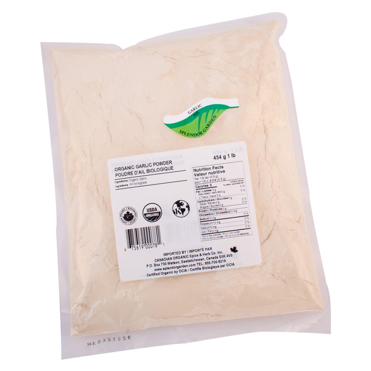 Splendor Garden Organic Garlic Powder - 454 g đ All In One Marketplace Canada