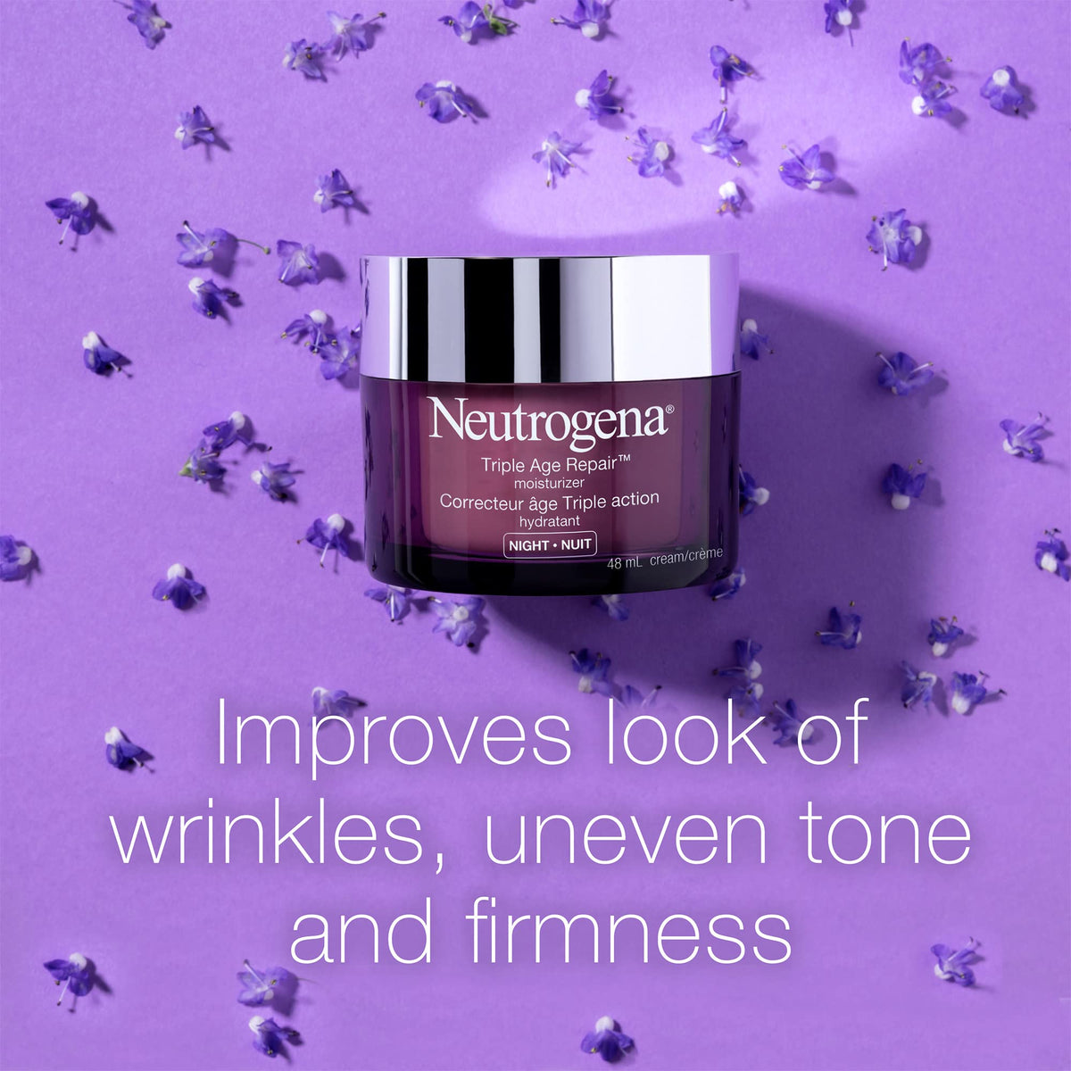 Neutrogena Night Cream, Triple Age Repair, Tone, and Firmness, 48 mL 🍁 All In One Marketplace Canada
