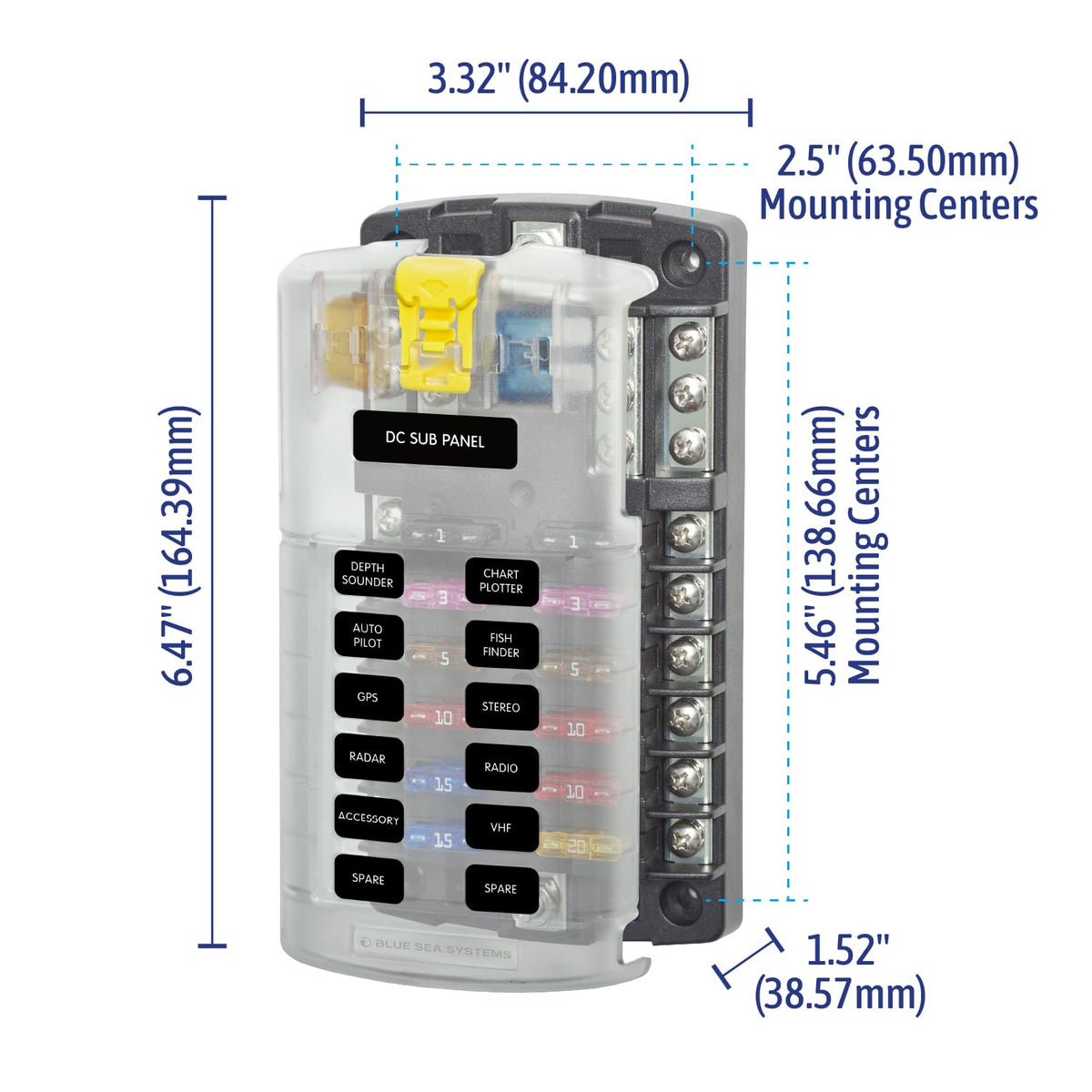 Blue Sea Systems ST Blade Fuse Block - 12 Circuits with Negative Bus & Cover 🍁 All In One Marketplace Canada