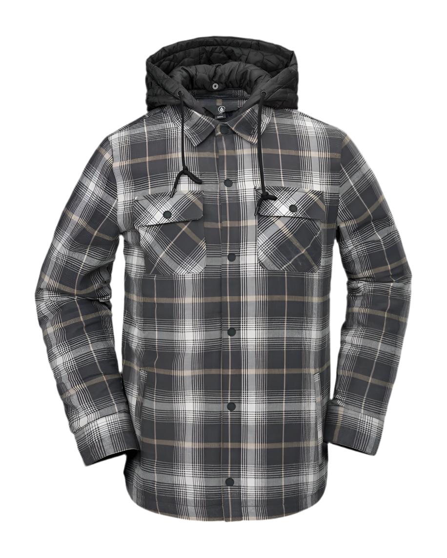 Volcom 'Insulated Riding' Flannel Jacket - Stone