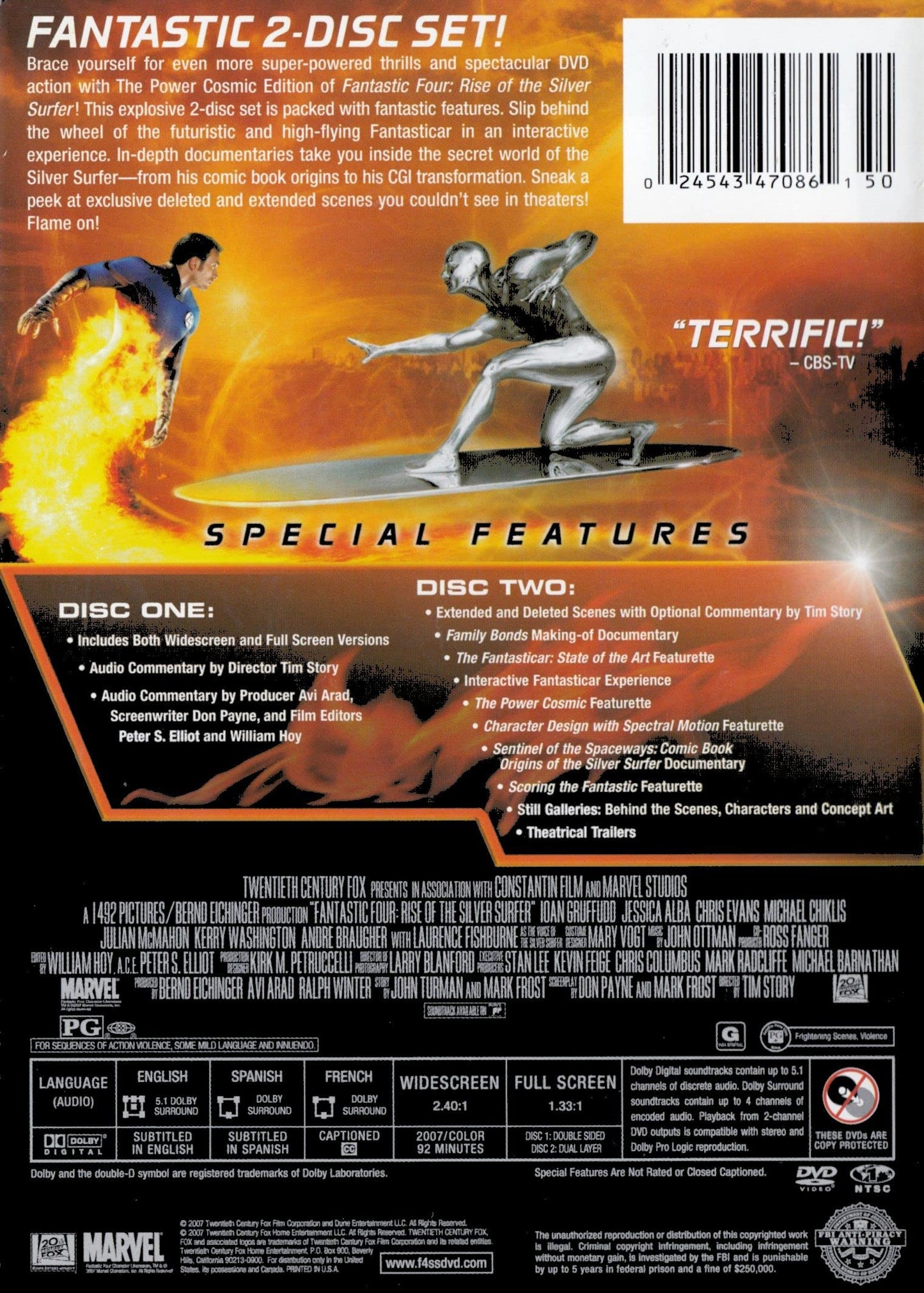 Fantastic 4: Rise of the Silver Surfer (The Power Cosmic Edition) - DVD (Used)
