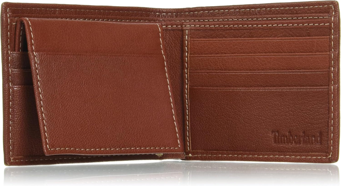 Timberland Men's Leather RFID Blocking Wallet – Genuine Leather Passcase Bifold