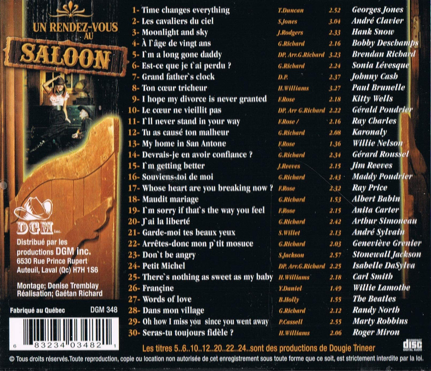 Un Rendez-Vous au Saloon / 30 Grands Succes