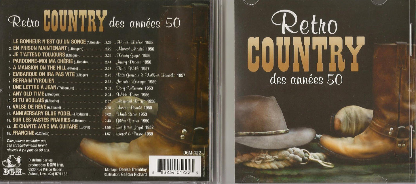 Retro Country des années 50 (15 titres, DGM)