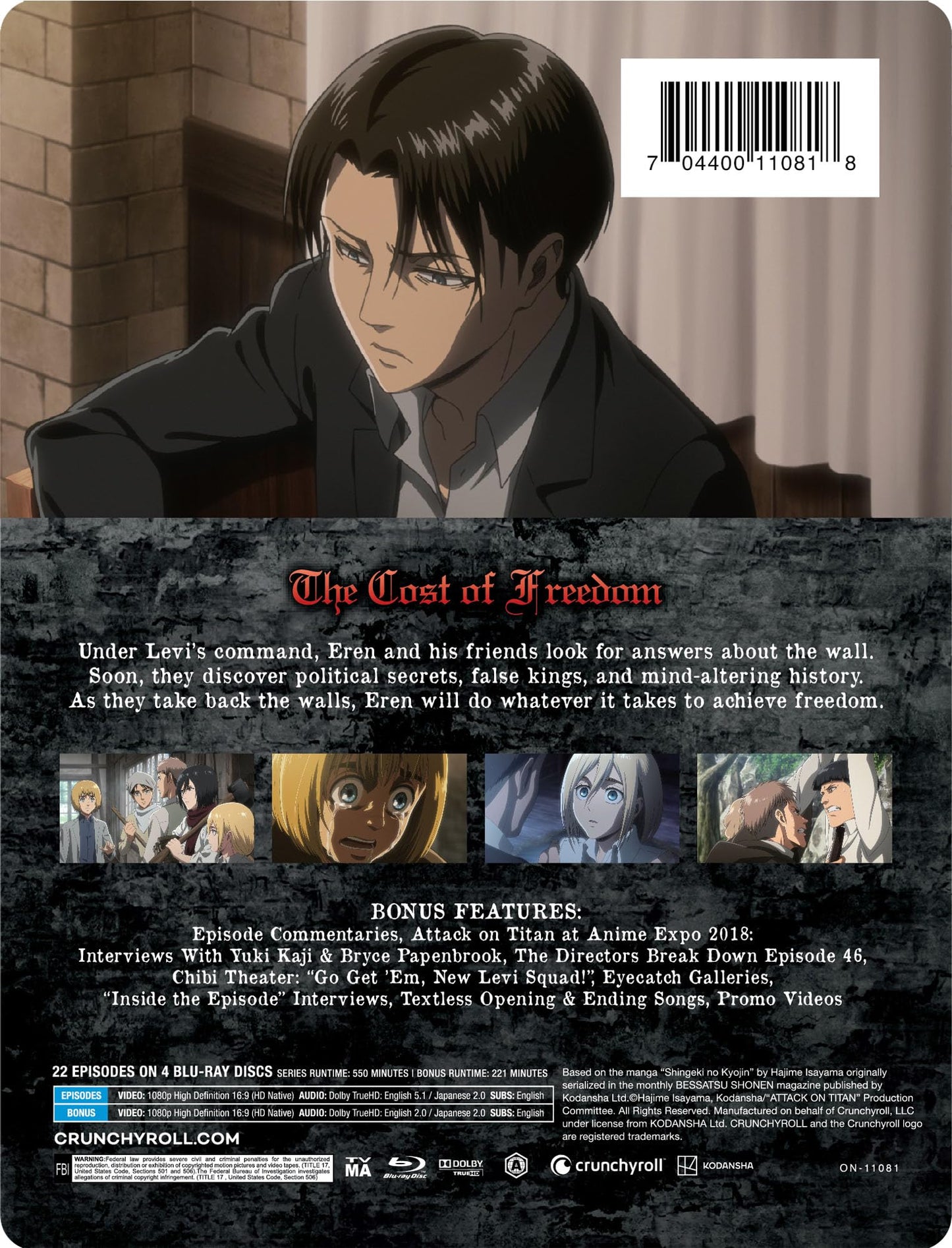 Attack on Titan / Season 3 Complete: Steelbook - Blu-Ray
