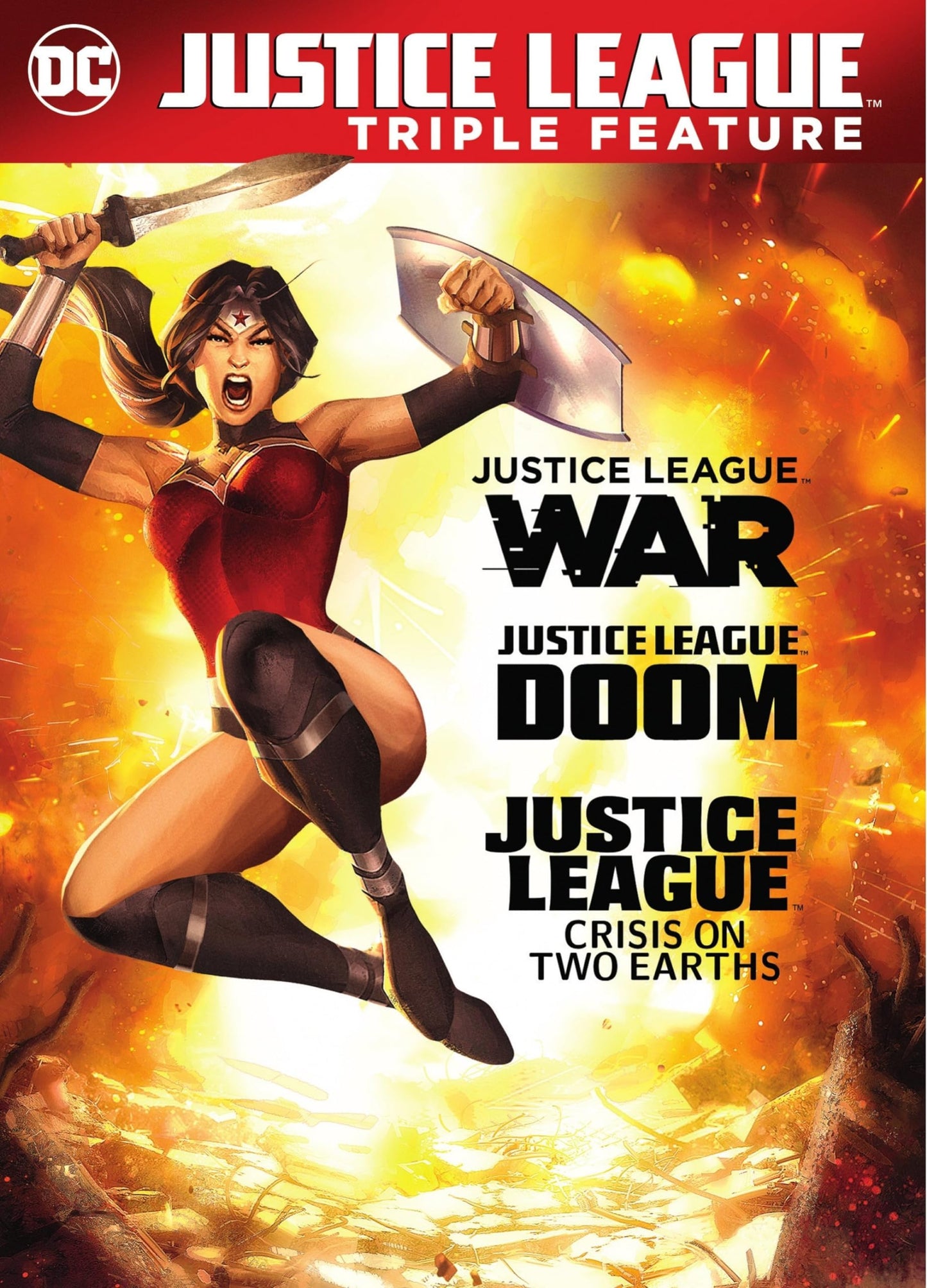 Justice League: War / Doom / Crisis on 2 Earths - DVD