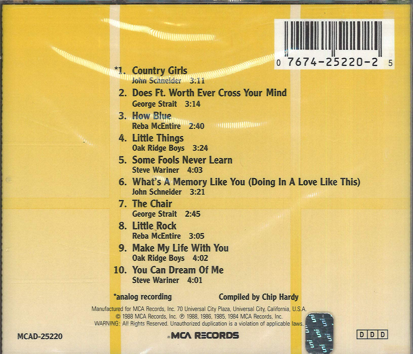Various / Number One Hits Of The 80's: Volume One - CD