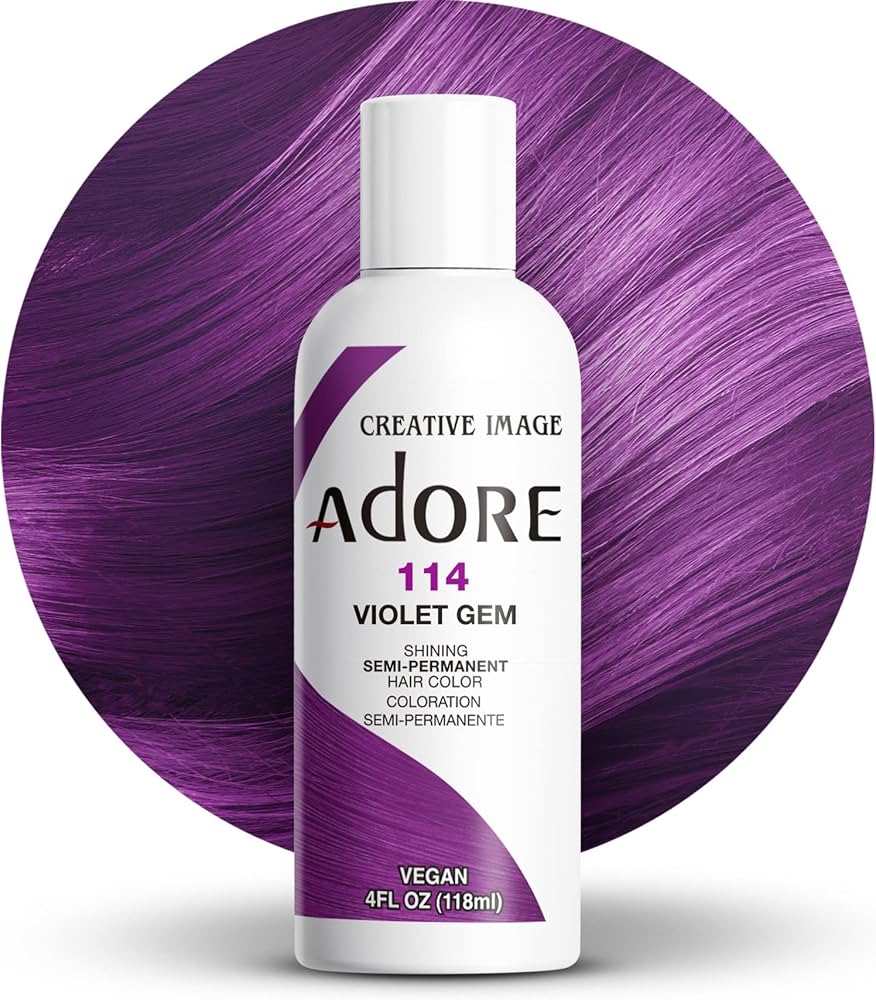 ADORE COLORATION CHEVEUX SEMI-PERMANENTE VIOLET GEM 114 4OZ