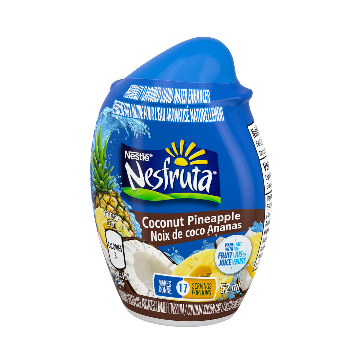 NESFRUTA Coconut Pineapple Liquid Water Enhancer, 12 Bottles, 624 ml đ All In One Marketplace Canada