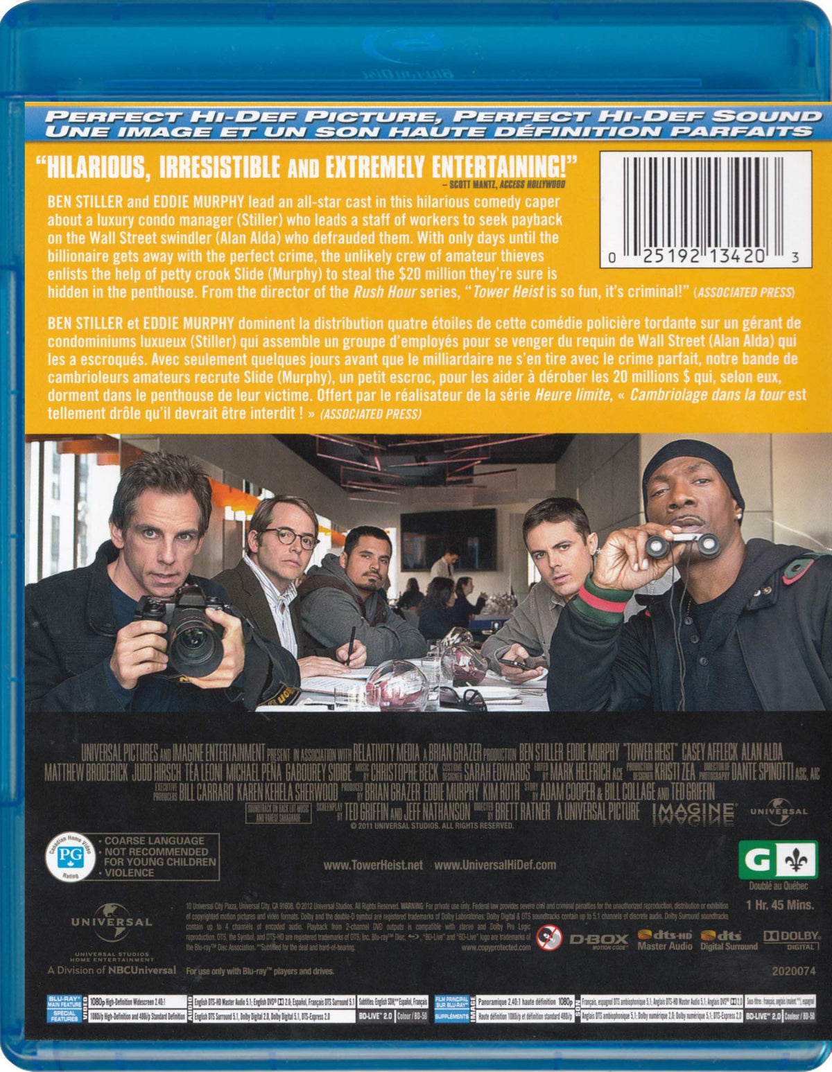 TOWER HEIST (RENTAL)(WS/ENG/FRN+SPN DUB+ (BRDVD)