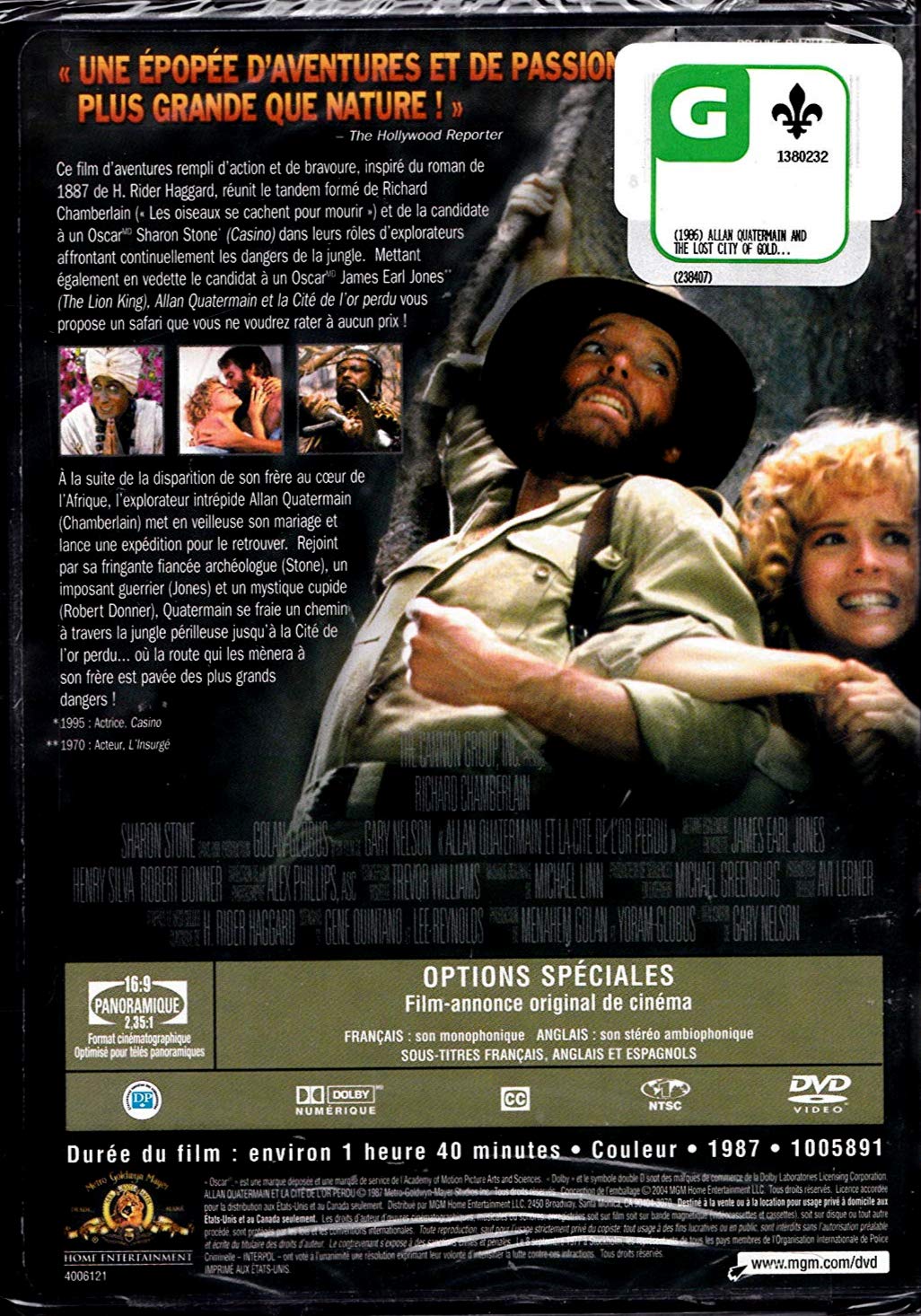 Allan Quatermain Et La Cité De L'Or Perdu - DVD