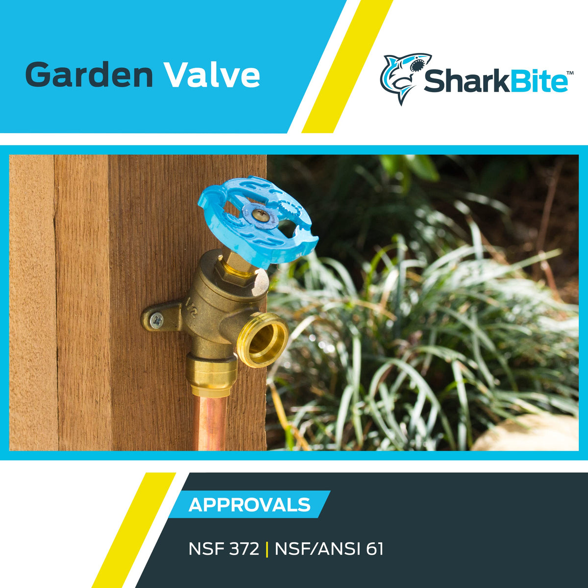 SharkBite 1/2 Inch x 3/4 Inch MHT Garden Valve, Multi Turn, Push to Connect Brass Plumbing Fitting, PEX Pipe, Copper, CPVC, PE-RT, HDPE, 24622LF 🍁 All In One Marketplace Canada