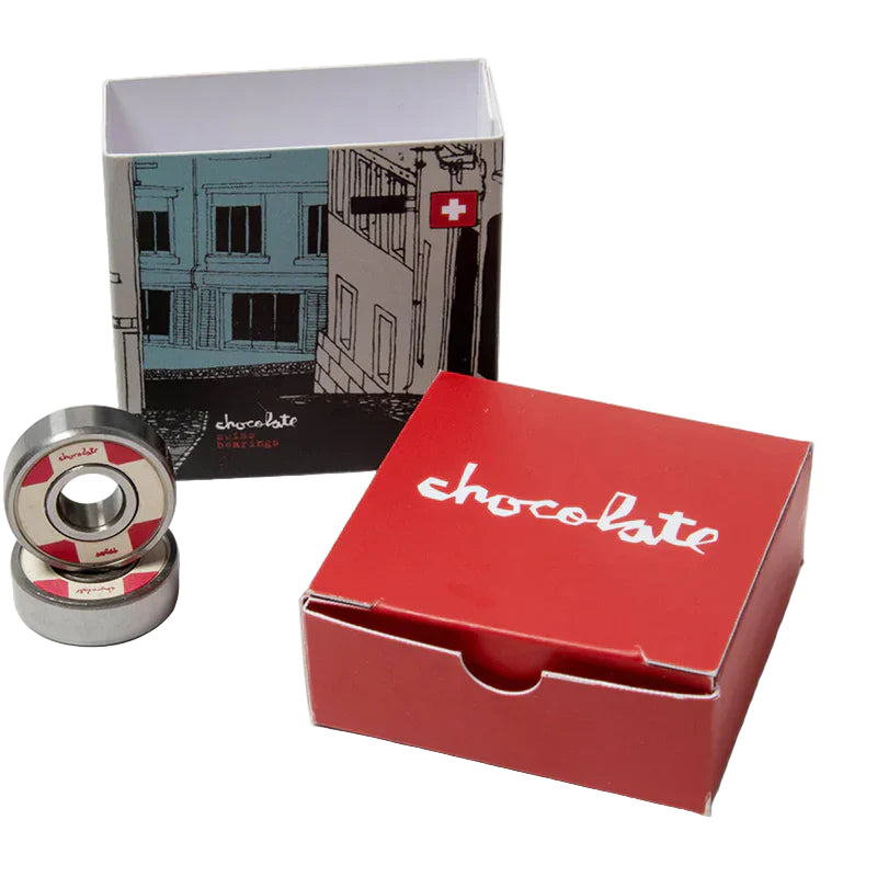 Chocolate 'Swiss' Bearings - Red/White