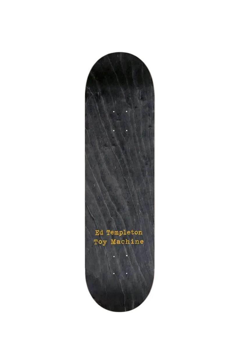 Toy Machine x Ed Templeton 'Charred Cross' Deck - Black Stain