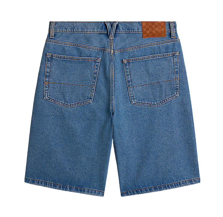 Vans 'Check-5 Baggy Denim' Shorts - Stone Washed Blue (Brown Patch)