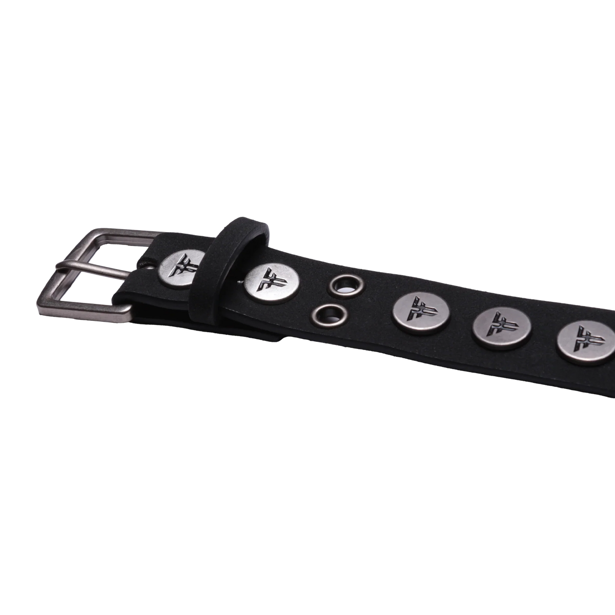 Fallen 'Rivet Logo' Cuff Bracelet - Black/Silver